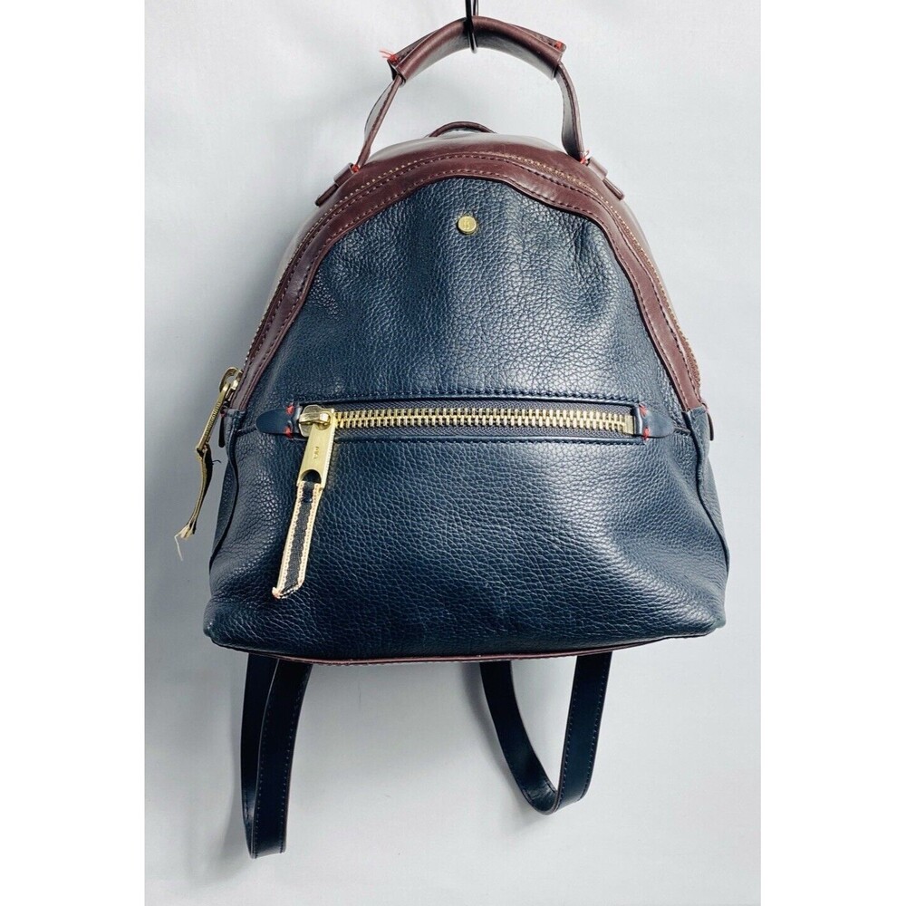 Ellen Degeneres ED Genuine Leather Backpack BLACK/brown